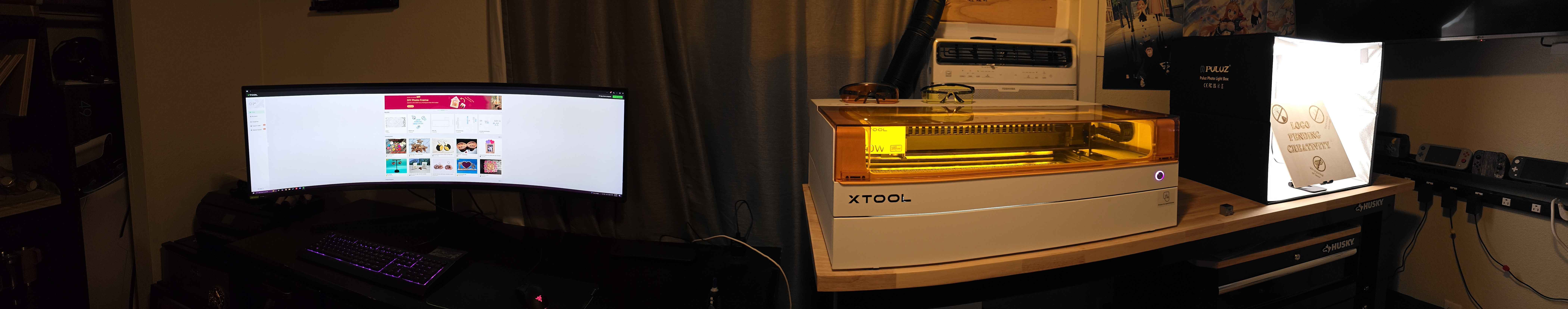 Laser engraver workstation